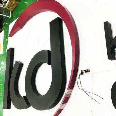 빌딩 정면 3d 후면 발광 서한은 6500K에 서명합니다
