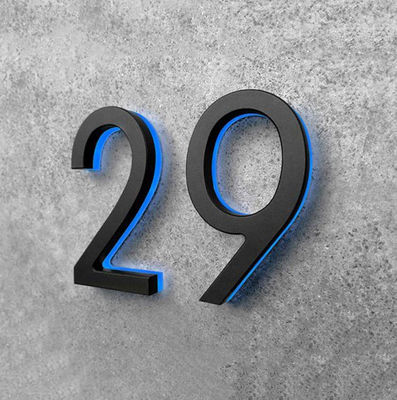 금 반사경 주택 번호 부호 호텔 문 번호판 DC12V