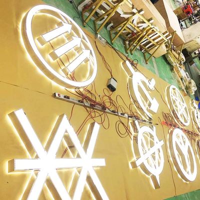 스테인레스 강 로고 거대기업 빛은 위로 행사 CE ROHS를 위한 징조에 글자를 써넣습니다