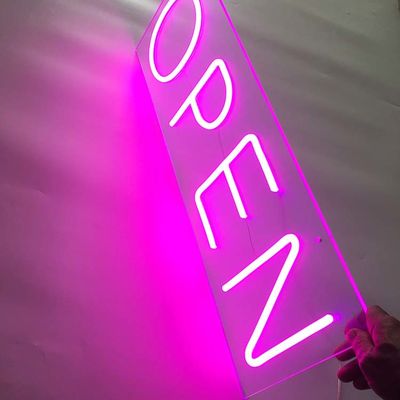 브랜드명 핑크색 바 열린 네온 사인 50000-80000 시간 수명
