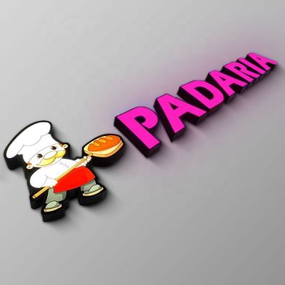 IP65는 아크릴 상점 정면의 간판 빛을 내는 금속 서한 로고를 엠보싱 처리했습니다