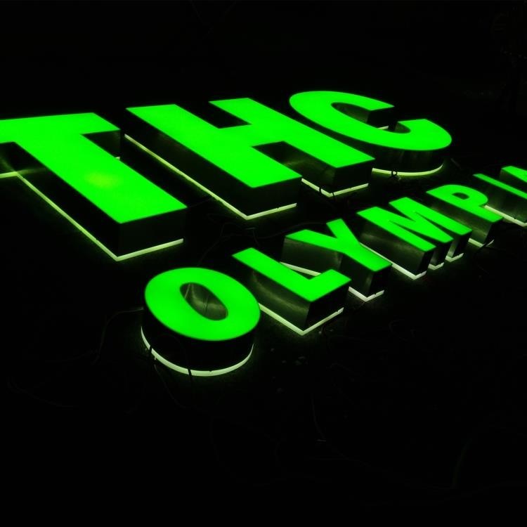 000 시간 수명 LED 간판 채널 문자 간판 고휘도 내구성 날씨 저항 상업 광고 디스플레이